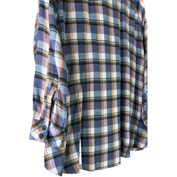 NEW BDG Urban Outfitters Brendan Flannel Long Sleeve Button Down Shirt Shacket S - Picture 8 of 11